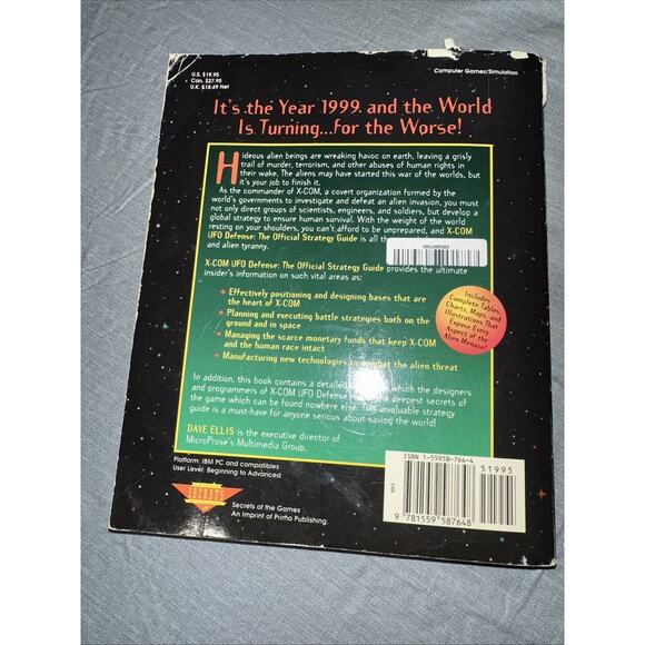 X-Com UFO Defense : The Official Strategy Guide by David Ellis (1995) Micro Pros - Picture 7 of 10